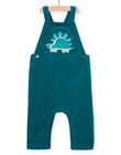 Salopette verde double face in velluto PUPRISAL1 / 22WG10P2SAL060