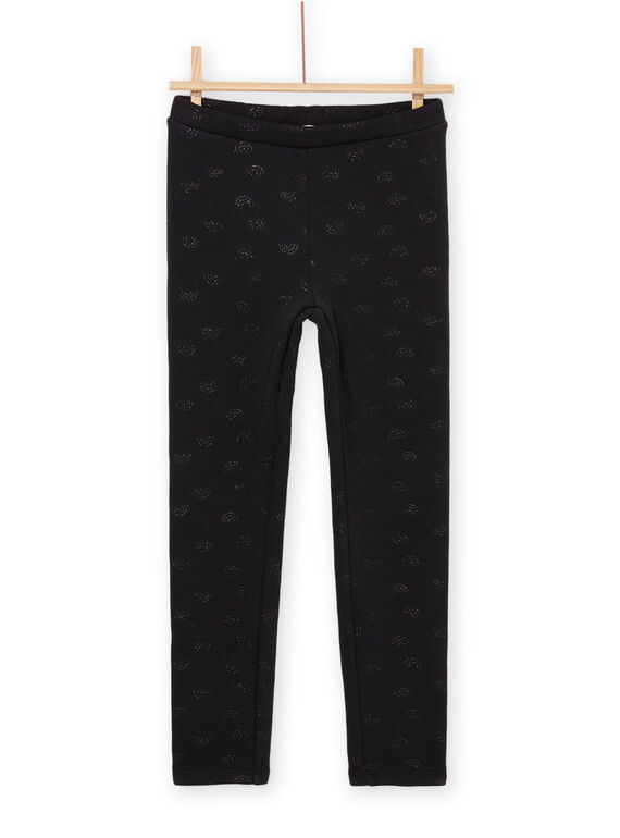 Leggings con stampa arcobaleno nero PAJOLEG5 / 22W901C5PAN090