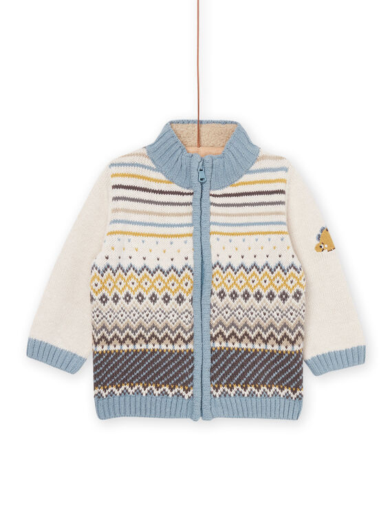 Cardigan in maglia con motivi jacquard PUREGIL / 22WG10T1GILA016