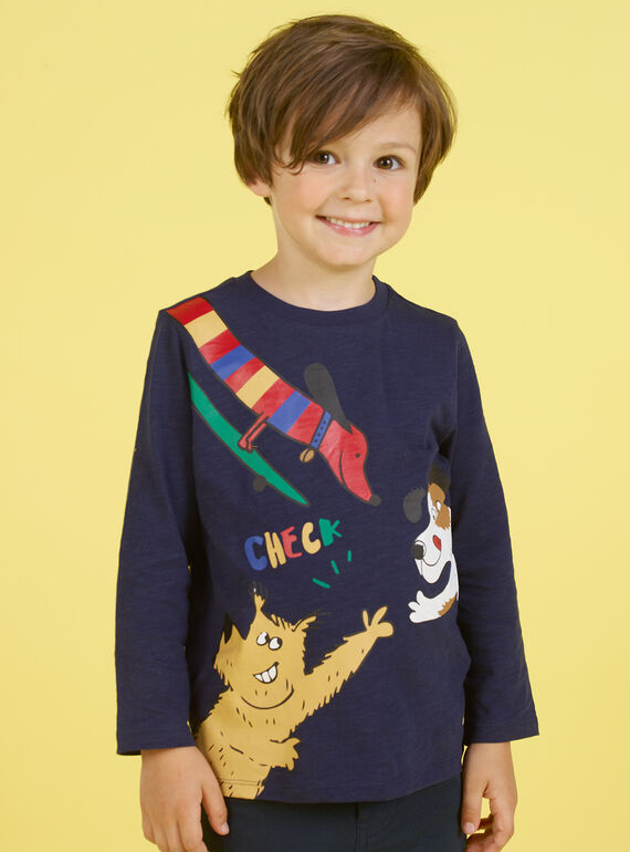 T-shirt navy bambino MOMIXTEE5 / 21W902J4TML717