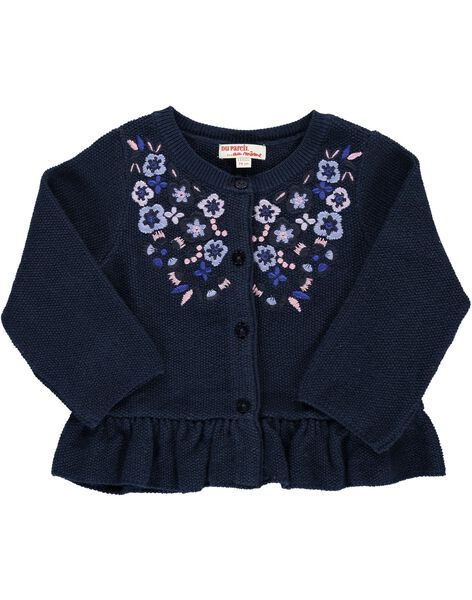 Baby girls' cotton knit cardigan CIKLECAR1 / 18SG09D1CAR070