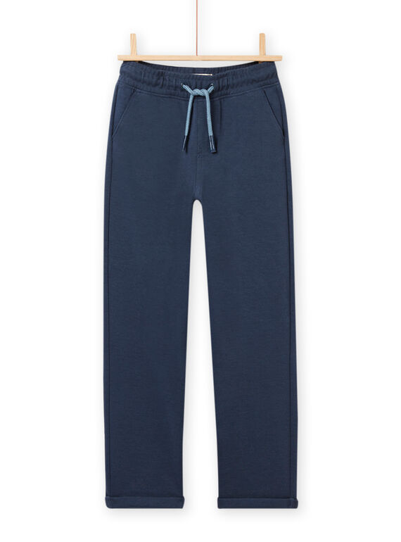 Pantaloni milano con elastico blu bambino NOMOPAN / 22S902N1PAN622