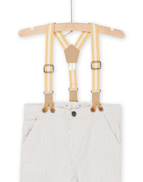 Pantaloni beige con bretelle amovibili RUNEOPAN / 23SG10O1PANI818