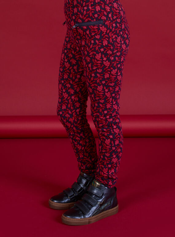 Pantaloni foderati blu con fodera bambina MAFUNPANT1 / 21W901M2PANH703