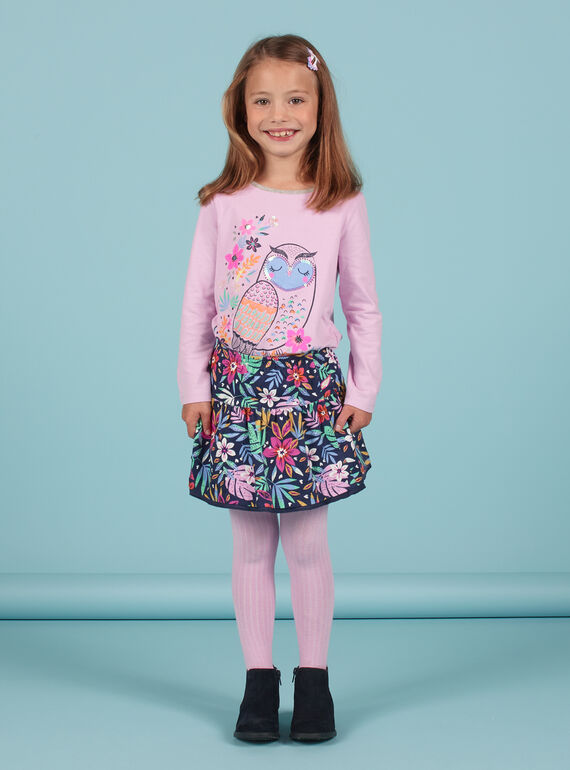 T-shirt lavanda motivo gufo fantasia bambina MAPLATEE1 / 21W901O3TML326
