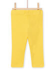 Leggings a costine giallo neonata NYIJOLEG3 / 22SI0962CALB105