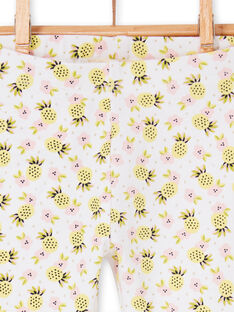 Leggings bianchi, gialli e rosa neonata LYIBALEG / 21SI09O1CAL000