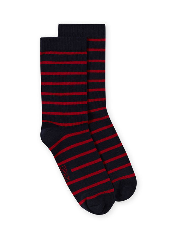 Calze navy a righe gialle neonato MYOJOCHOR2 / 21WI021ASOQ505