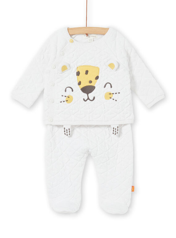 Completo bianco in maglia neonato unisex LOU1ENS4 / 21SF05H1ENS000