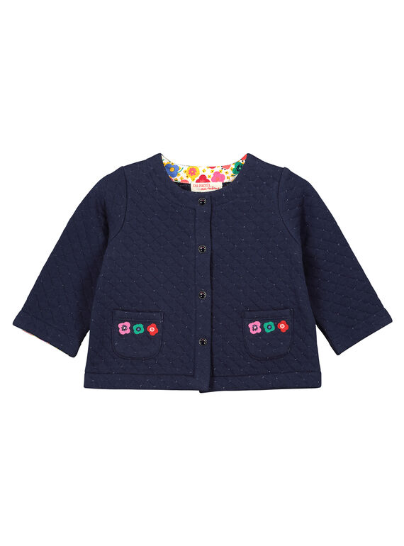Cardigan matelassé glitterato neonata FICOCAR1 / 19SG0981CARC205
