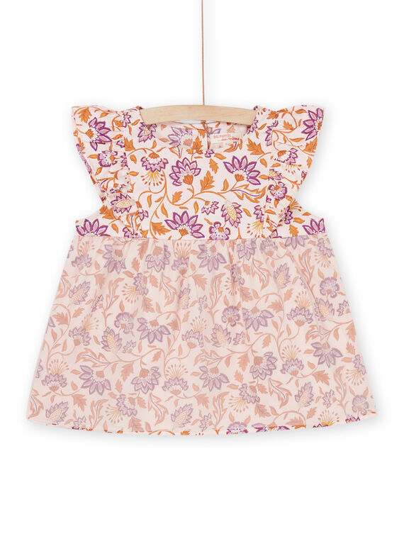 Camicia rosa con stampa fiori esotici RASOCHEM / 23S90121CHED322