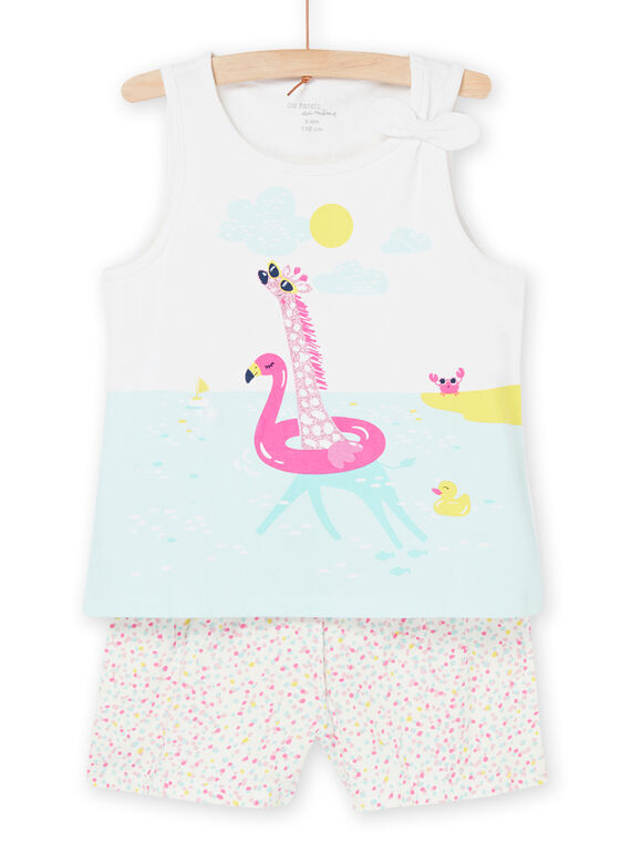 Pigiama bianco con motivi giraffa al mare REFAPYJNAT / 23SH11H5PYJ000