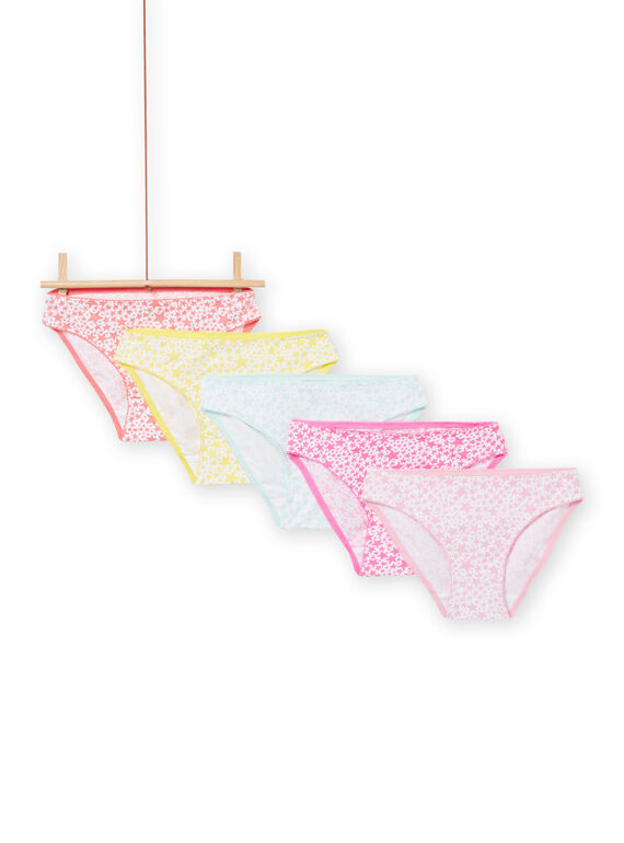 Set 5 slip colorati assortiti bambina NEFALOTSEM3 / 22SH11J2D5L000