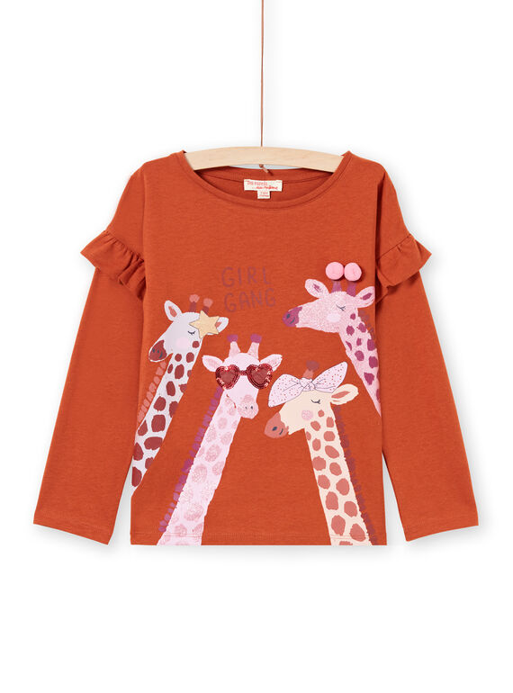 T-shirt caramello bambina MACOMTEE3 / 21W901L2TML420