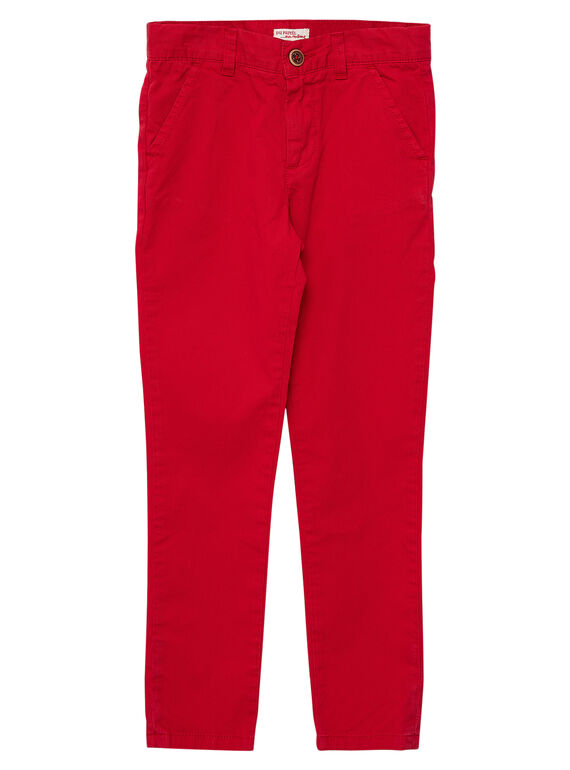 Pantaloni chino bambino rossi JOJOPACHI6 / 20S90246D2BF505