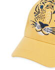 Cappellino giallo con motivo tigre bambino NYOJOCAP2 / 22SI02C4CHAB107