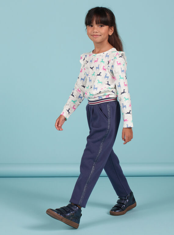 Pantaloni foderati blu bambina MAPLAPANT2 / 21W901O2PANC202