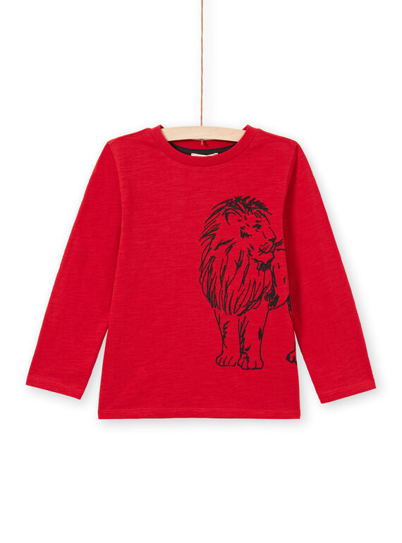 T-shirt rossa bambino MOJOTEE7 / 21W902N2TML505