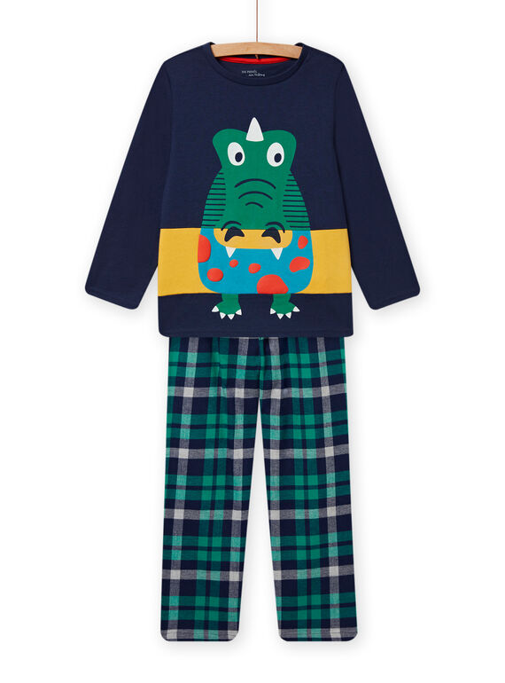 Pigiama blu notte e verde bambino NEGOPYJCRO / 22SH12G6PYJ705