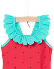Costume intero rosso fragola con stampa cuori RYIMER1 / 23SI09RAMAIF515