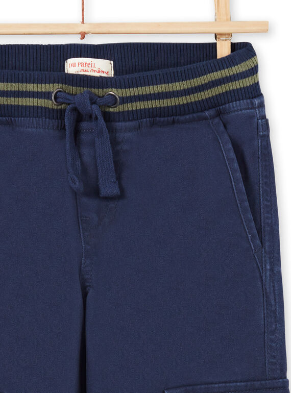 Pantaloni blu scuro bambino MOJOPAMAT1 / 21W90228PAN705