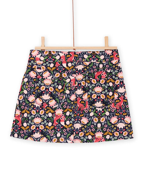 Gonna in velluto con stampa a fiori PARHUJUP / 22W901Q1JUPC205