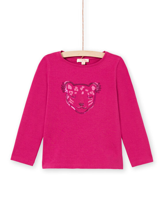 T-shirt rosa scuro bambina MAJOYTEE7 / 21W90123TMLD312