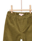 Pantaloni kaki in velluto a costine PUJOPAN1 / 22WG10D2PANG604
