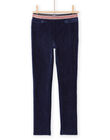 Pantaloni taglio morbido in velluto navy PAJOMIL3 / 22W901D2PAN070