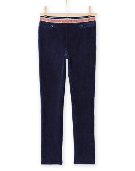 Pantaloni taglio morbido in velluto navy PAJOMIL3 / 22W901D2PAN070