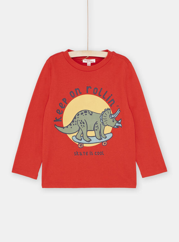 T-shirt rosso bambino SOJOTEE1 / 23W902F3TMLF522