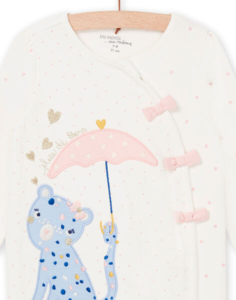 Tutina maniche lunghe con piedi con stampa a pois PEFIGREPAN / 22WH1313GRE001