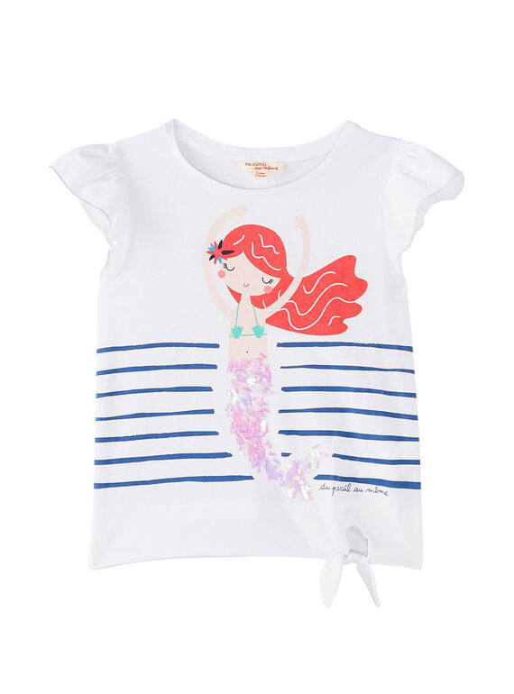 T-shirt maniche corte con stampa sirena e paillettes JACEATI2 / 20S901N1TMC000