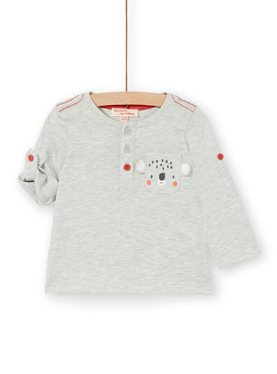 T-shirt grigio melange neonato LUJOTUN1 / 21SG1034TML943
