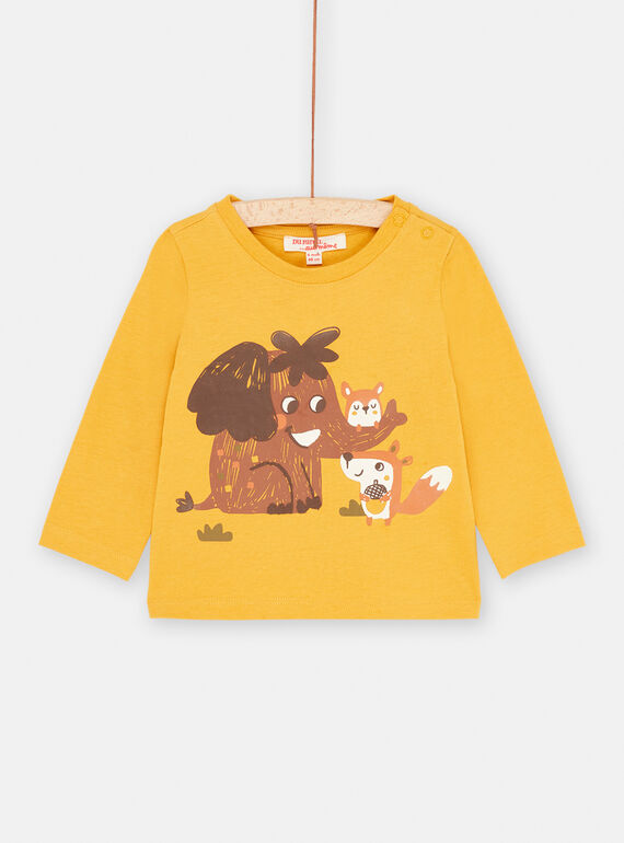 T-shirt gialla con motivo animali SUCOUTEE2 / 23WG10L1TMLB118