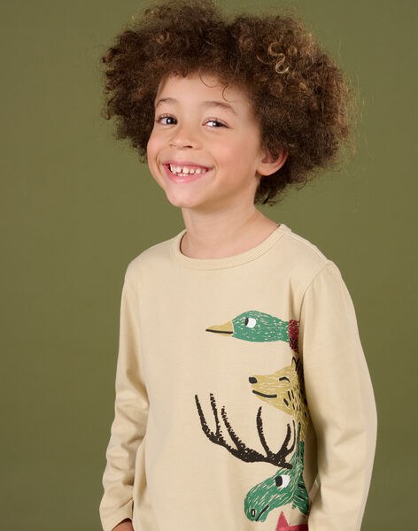T-shirt maniche lunghe con motivi animali della foresta PORHUTEE4 / 22W902Q1TMLA016