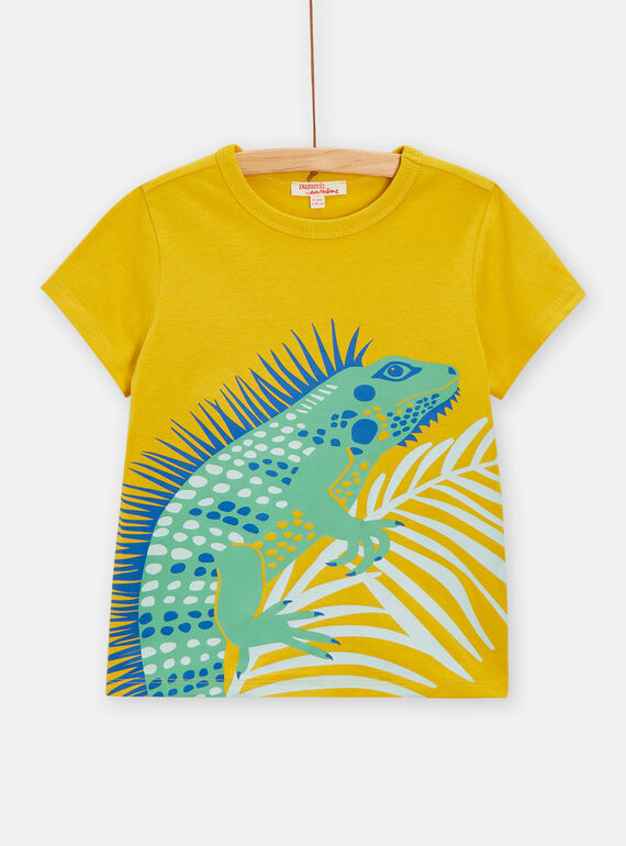 T-shirt gialla con motivo iguana bambino TOJOTI5 / 24S902D3TMC102
