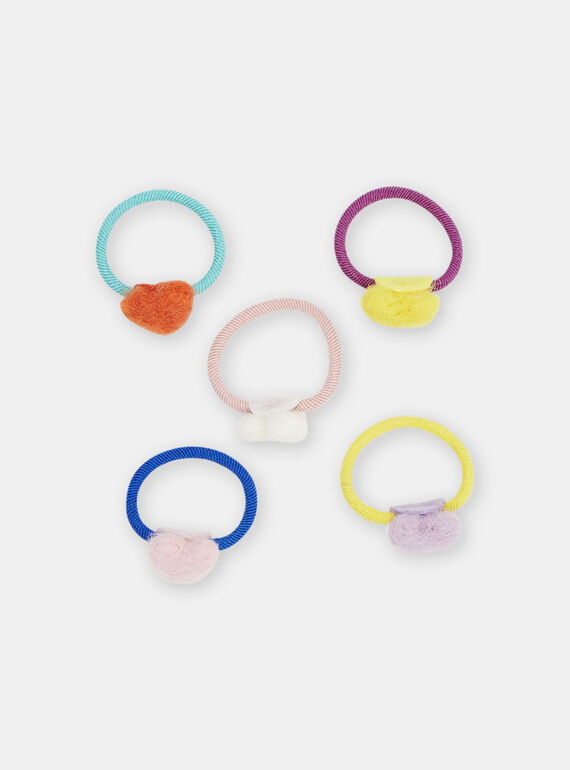 5 elastici multicolore bambina SYAJOELA10 / 23WI0188ELA099