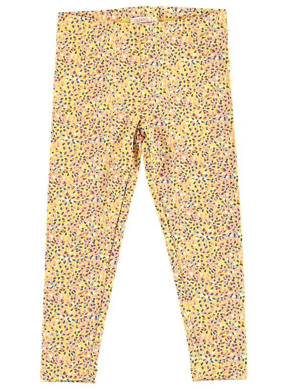 Leggings bambina gialli a pois multicolore JYATROLEG1 / 20SI01F1CALB102