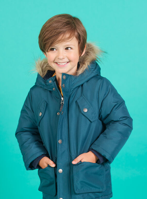 Parka tinta unita con cappuccio bambino MOGROPAR2 / 21W90251PAR716