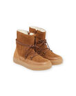 Stivaletti cammello in crosta di pelle e suola a scatola PABOTTLACET / 22XK3592D3W804