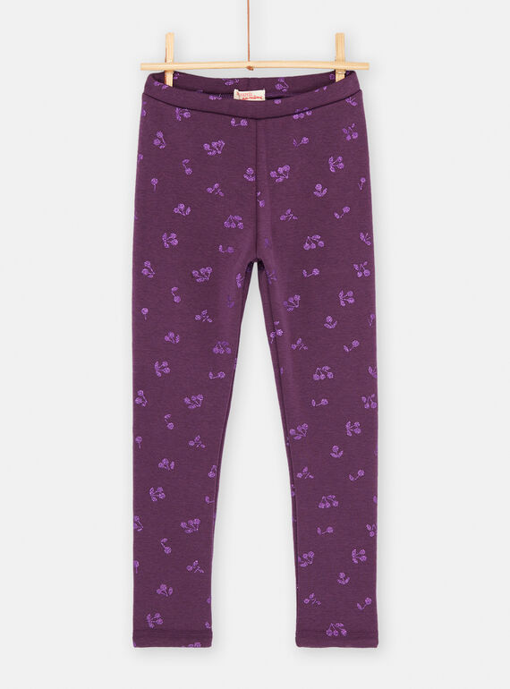 Leggings uva con stampa ciliegia bambina SAJOLEG2 / 23W901N8PAN711