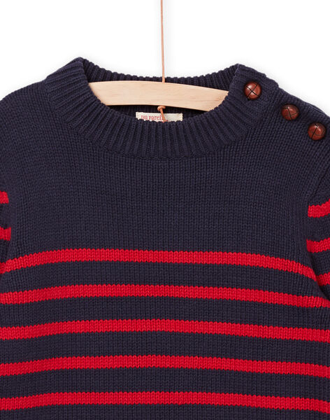 Maglia blu notte a righe rosse. POJOPUL3 / 22W902D3PUL705