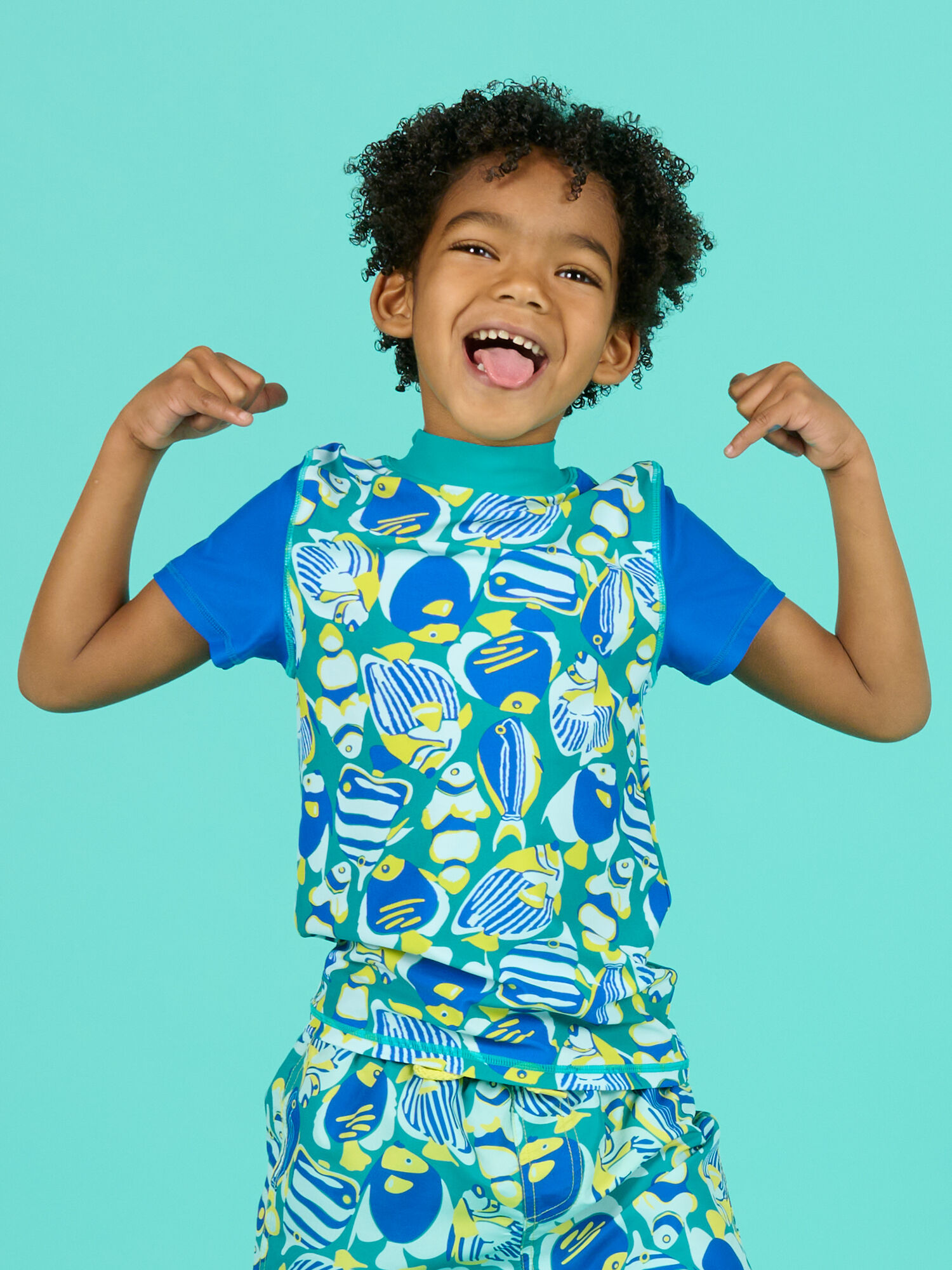 T shirt anti UV blu bambino acquisto online E22 DPAM
