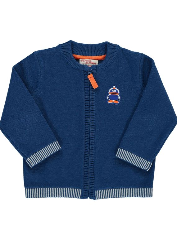 Baby boys' zipped cardigan DUJOGIL3 / 18WG1034GIL702