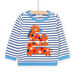 T-shirt con motivo giraffa in ricamo bouclette