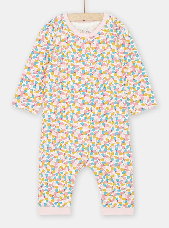Tutina multicolore con stampa a fiori neonata SEFIGREAOP / 23WH1334GRE001