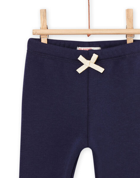 Pantaloni blu notte con motivo testa di animale sulle ginocchia PIJOPANDOU2 / 22WG09D3PANC205
