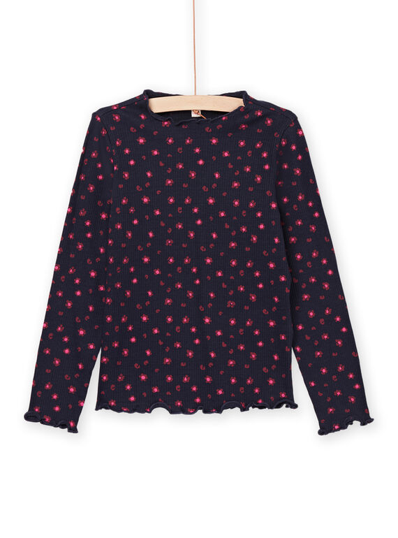 T-shirt maniche lunghe navy a coste PAJOUTEE1 / 22W901B1TML070