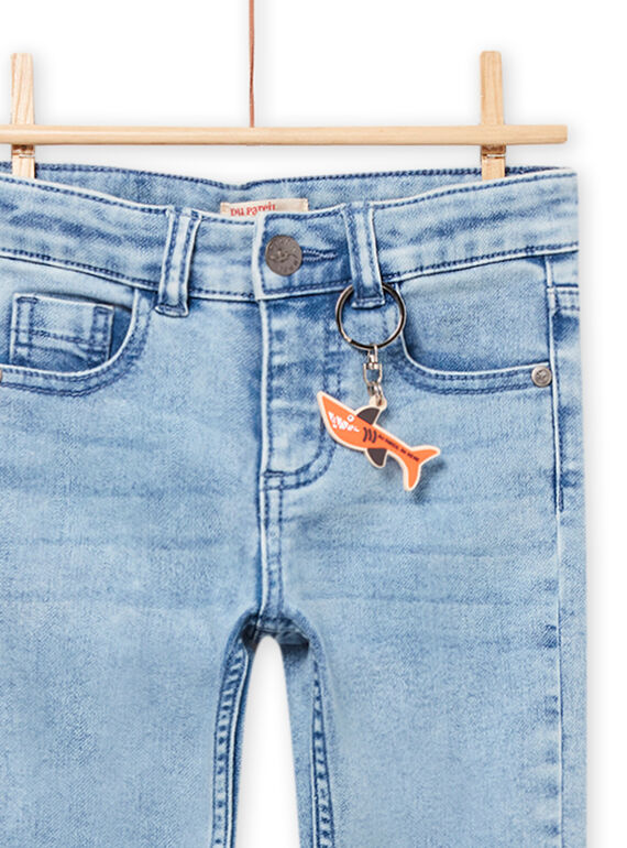 Jeans knit denim e portachiavi squali bambino NOVIJEAN / 22S902M1JEAP269